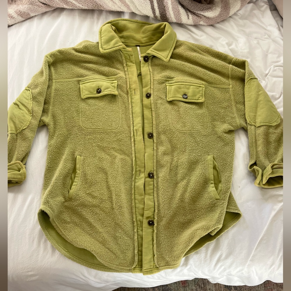 Free People Ruby Shacket Green